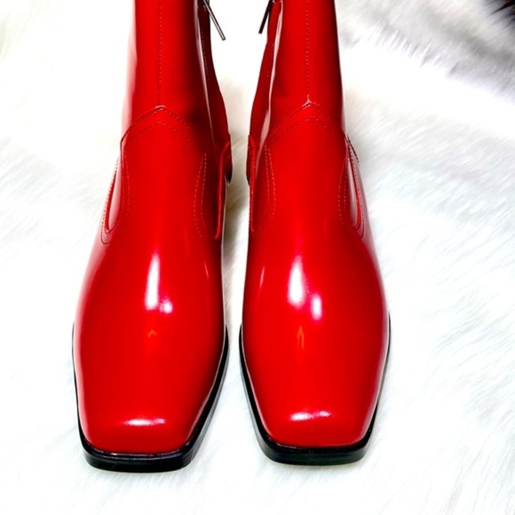 NWT CK Leather Ankle Boots Western Booties Vintage - Picture 5 of 8